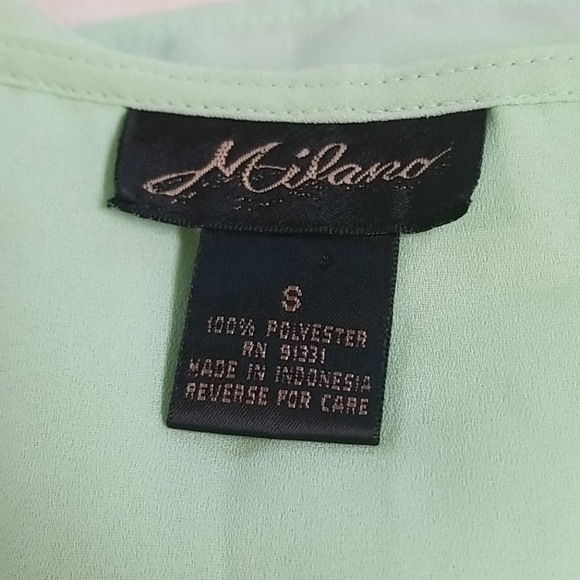 NWT Milano Silky Ruffle Flounce Blouse Small - Picture 10 of 12